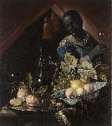 Juriaen van Streeck Still life with peaches and a lemon Sweden oil painting artist